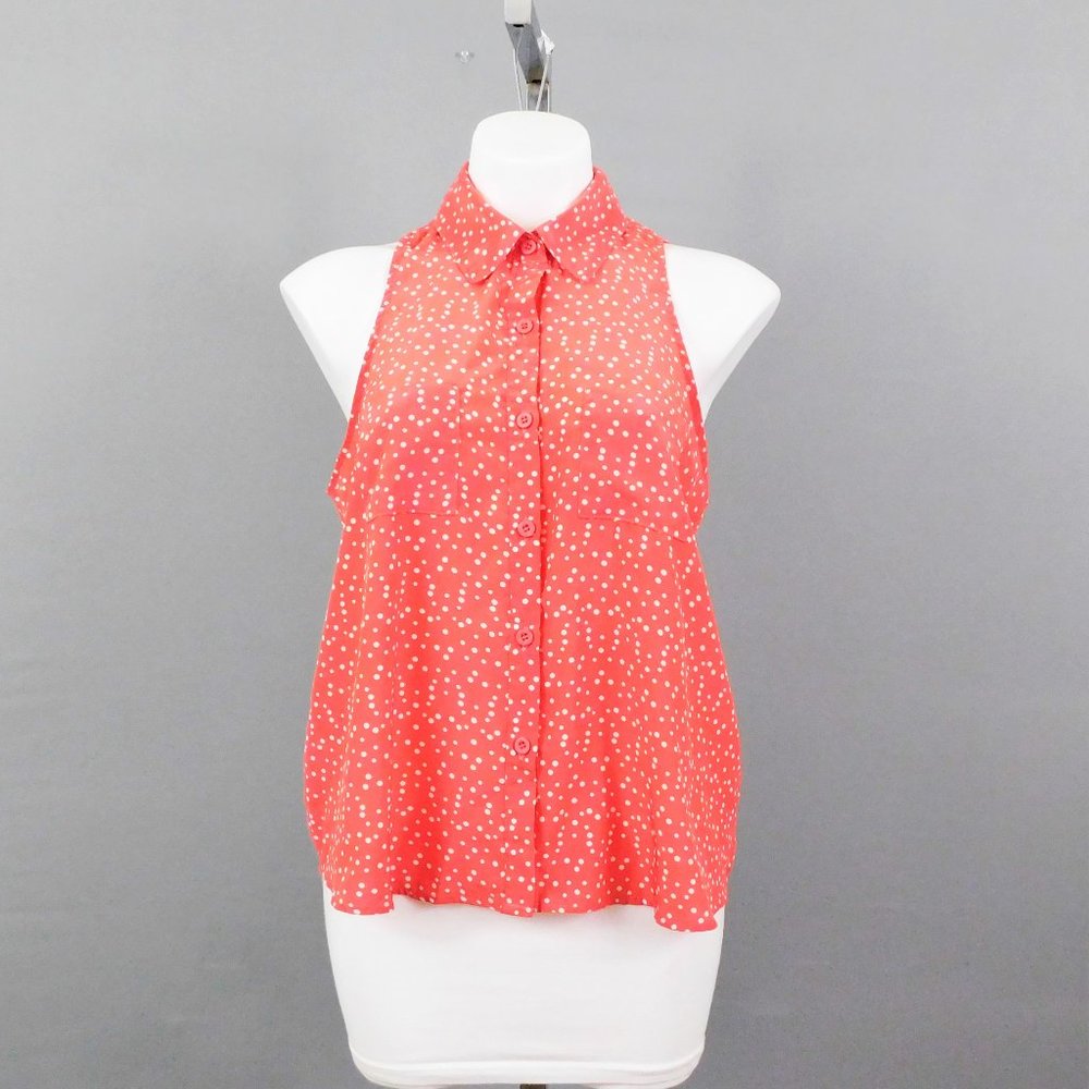 Forever 21 Women Shirt Pink White M